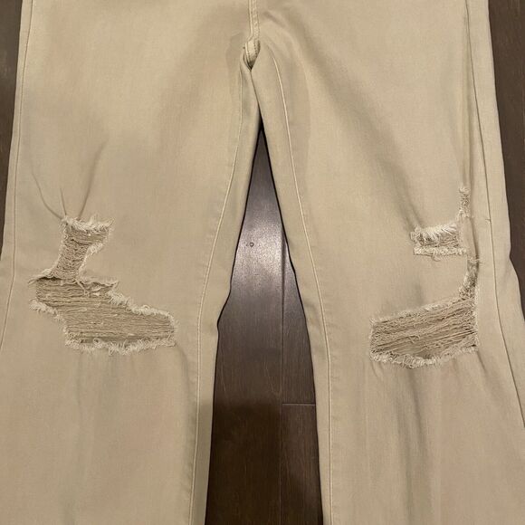 NWT Judy Blue Jeans Women 15 32 Cream Bone High Rise Distressed 90s JB88823 C-CO - Picture 7 of 16
